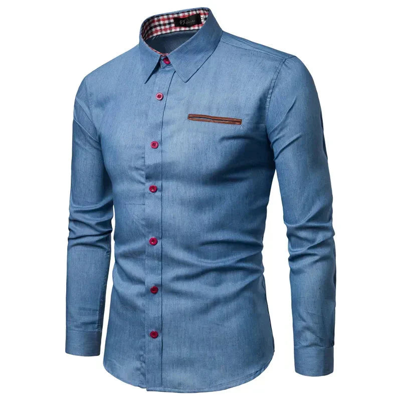 Camisa Masculina Manga Longa Casual Social - Lojas Rafinno
