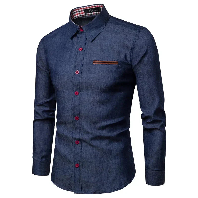 Camisa Masculina Manga Longa Casual Social - Lojas Rafinno