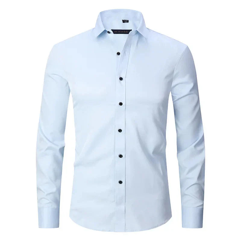 Camisa Social Masculina Elástica Slim Fit - Lojas Rafinno