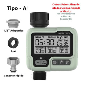 Temporizador de Água Inteligente para Jardim AquaTimer Pro