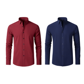 Compre 1 Leve 2 | Camisa Social Ultra Confort Anti amassados + Relogio de Brinde