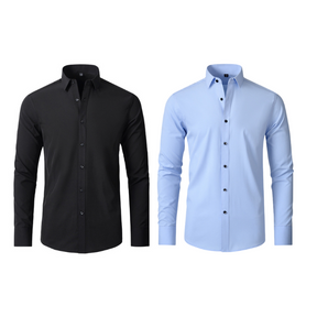 Compre 1 Leve 2 | Camisa Social Ultra Confort Anti amassados + Relogio de Brinde