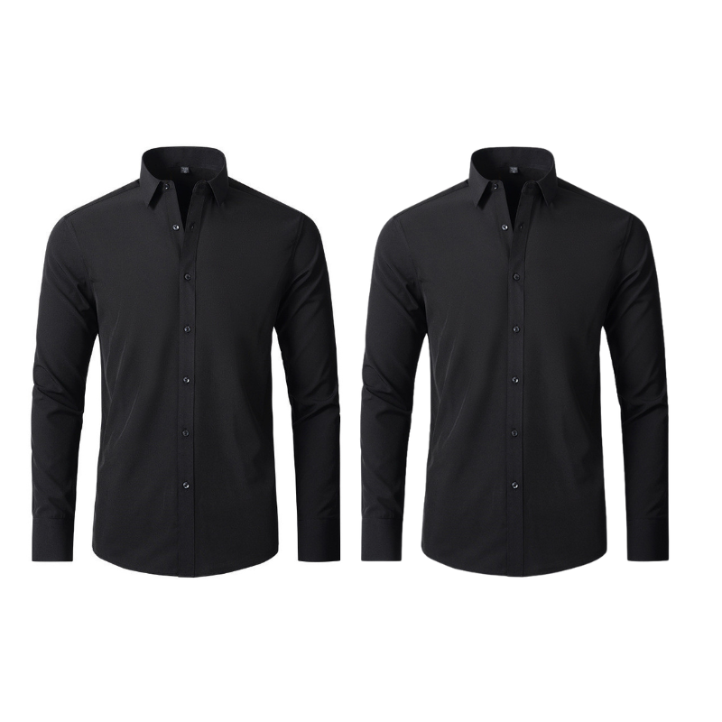 Compre 1 Leve 2 | Camisa Social Ultra Confort Anti amassados + Relogio de Brinde