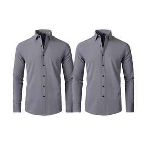 Compre 1 Leve 2 | Camisa Social Ultra Confort Anti amassados + Relogio de Brinde