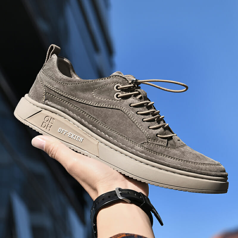 (PAGUE 1 LEVE 2) Sapatênis Masculino Em Couro Premium Off-Ekien + BRINDE