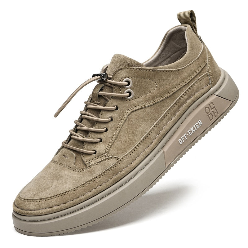 (PAGUE 1 LEVE 2) Sapatênis Masculino Em Couro Premium Off-Ekien + BRINDE