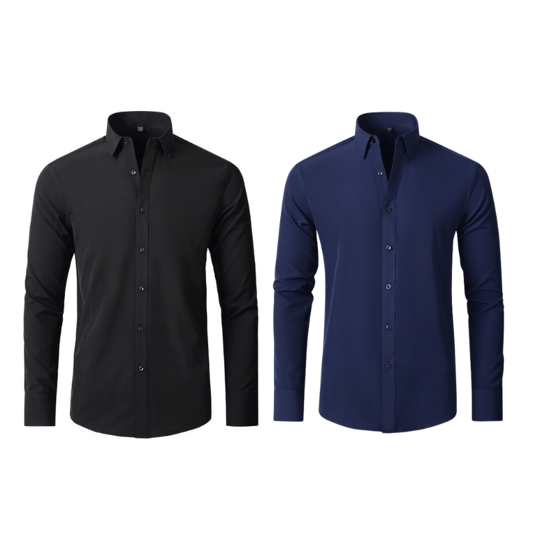 Compre 1 Leve 2 | Camisa Social Ultra Confort Anti amassados + Relogio de Brinde