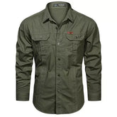 Camisa Masculina Manga Longa Militar