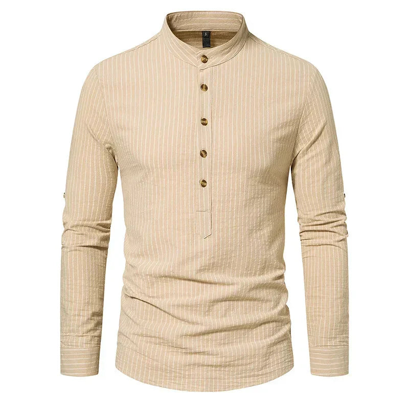 Camisa Masculina Gola Padre 100% Algodão - Lojas Rafinno