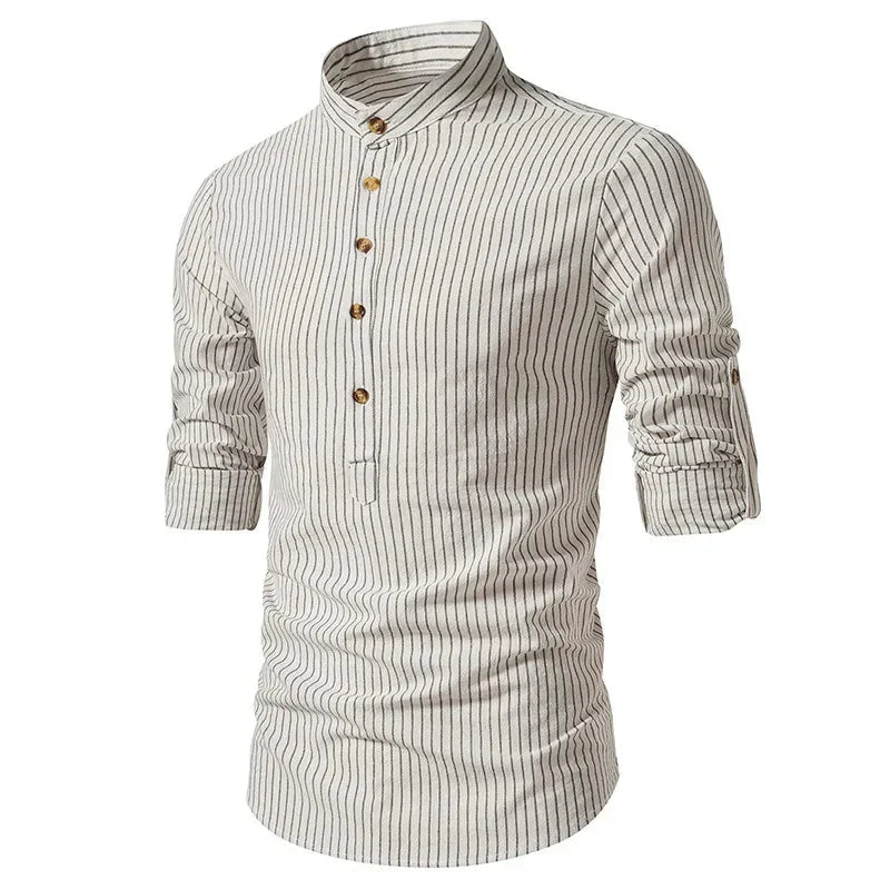 Camisa Masculina Gola Padre 100% Algodão - Lojas Rafinno