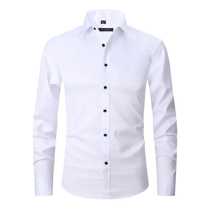 Camisa Social Masculina Elástica Slim Fit - Lojas Rafinno