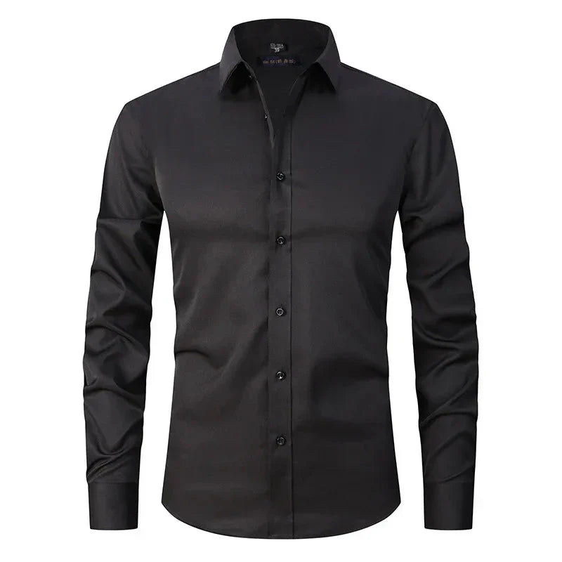 Camisa Social Masculina Elástica Slim Fit - Lojas Rafinno