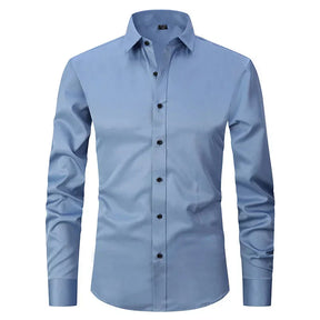 Camisa Social Masculina Elástica Slim Fit - Lojas Rafinno