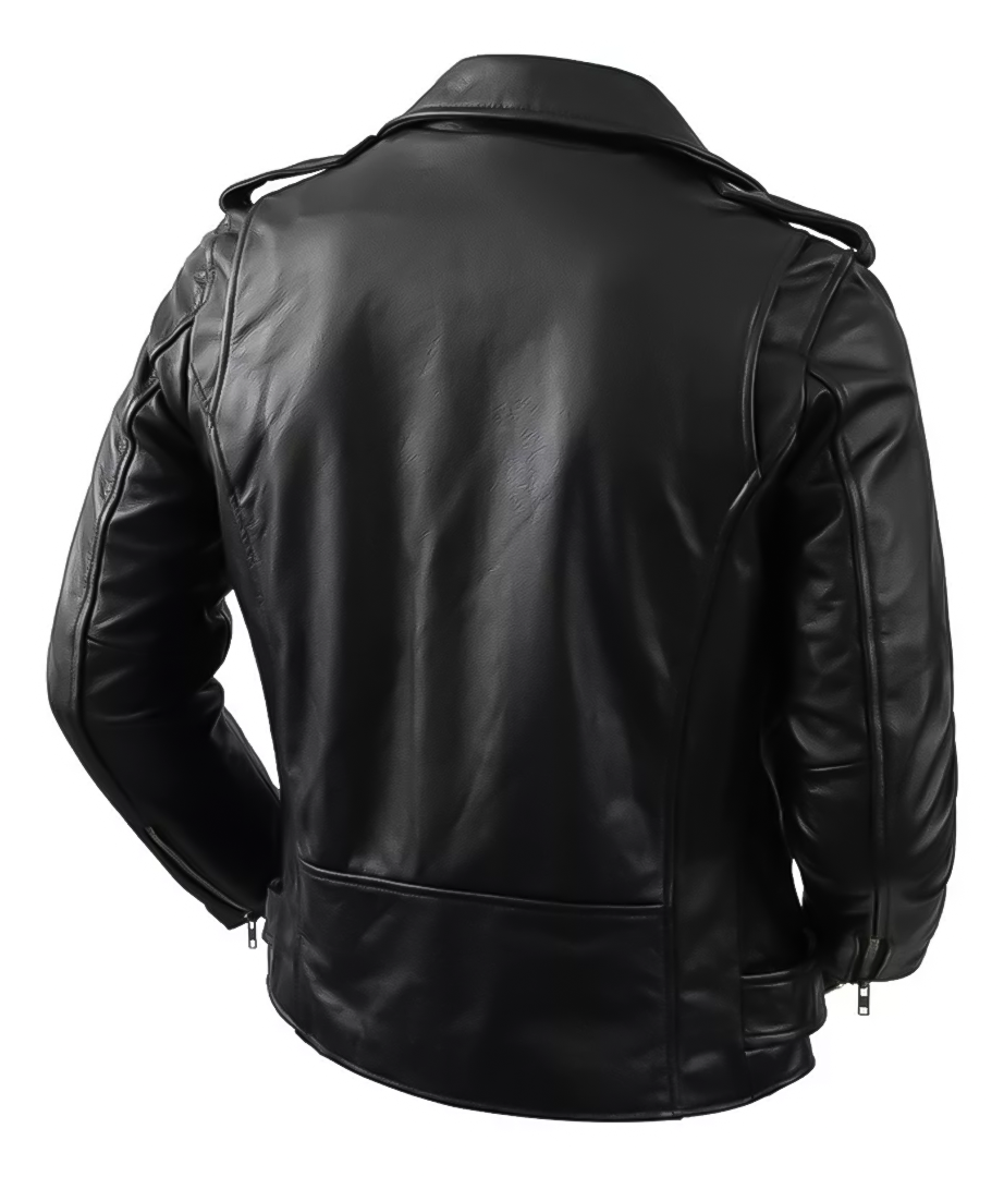 Jaqueta Masculina de Couro Nobre com Cinto Frontal - Lojas Rafinno