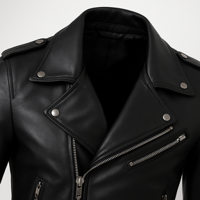 Jaqueta Masculina de Couro Nobre com Cinto Frontal - Lojas Rafinno