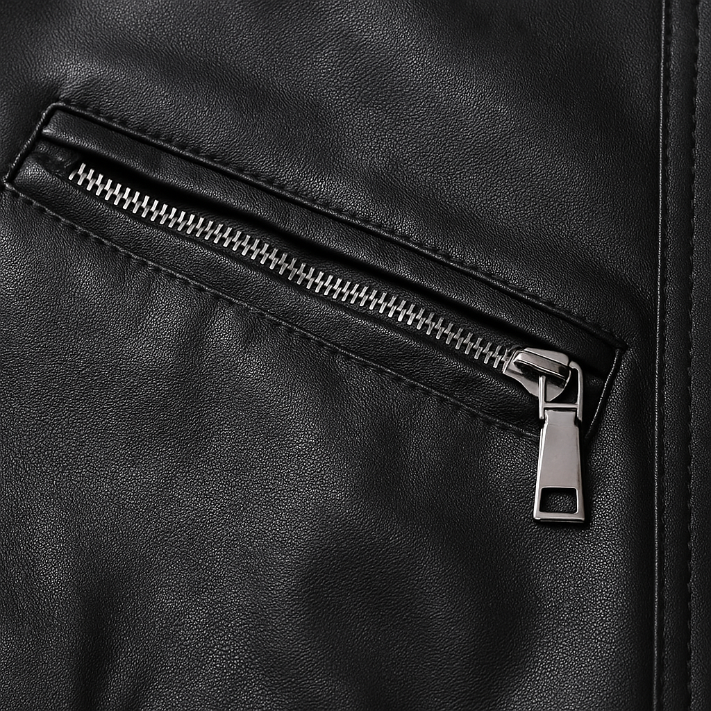 Jaqueta Masculina de Couro Nobre com Cinto Frontal - Lojas Rafinno