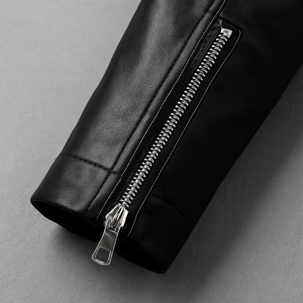 Jaqueta Masculina de Couro Nobre com Cinto Frontal - Lojas Rafinno