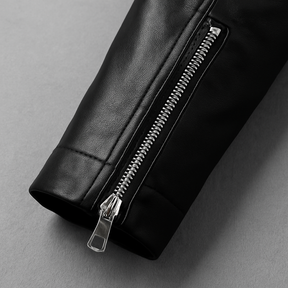 Jaqueta Masculina de Couro Nobre com Cinto Frontal - Lojas Rafinno