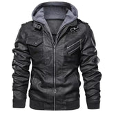 Jaqueta de Couro Masculina com Capuz - Lojas Rafinno