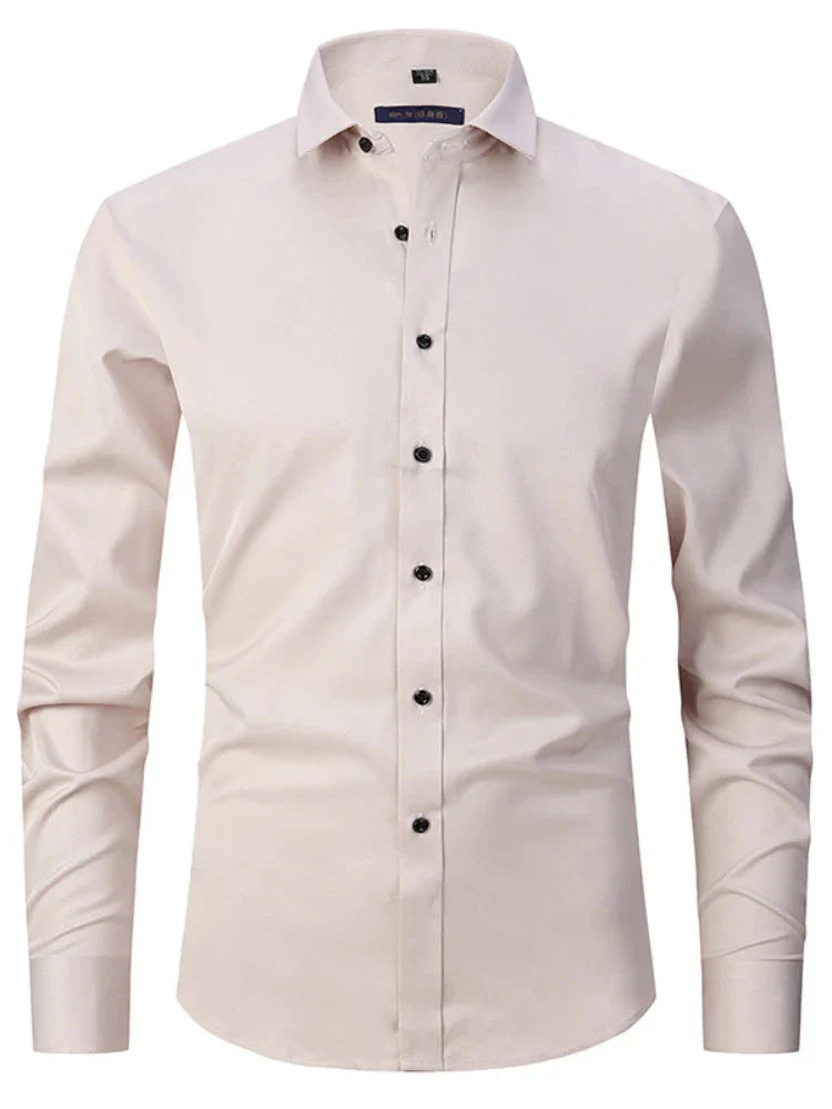 Camisa Social Masculina Elástica Slim Fit