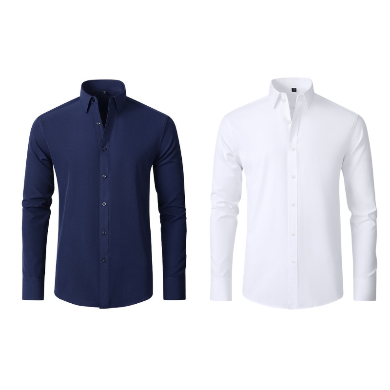 Compre 1 Leve 2 | Camisa Social Ultra Confort Anti amassados + Relogio de Brinde