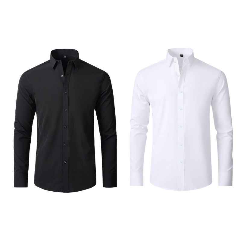 Compre 1 Leve 2 | Camisa Social Ultra Confort Anti amassados + Relogio de Brinde