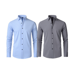 Compre 1 Leve 2 | Camisa Social Ultra Confort Anti amassados + Relogio de Brinde