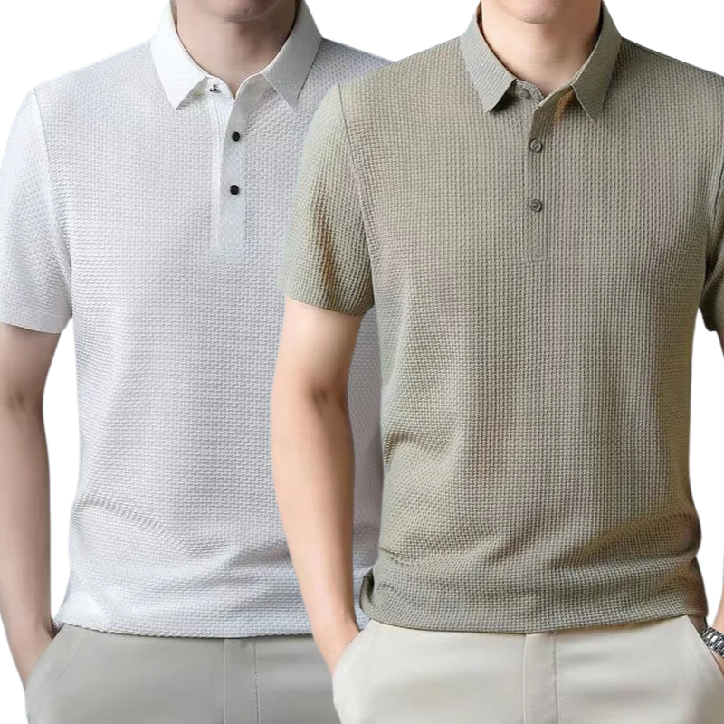 [PAGUE 1 LEVE 2] - Camisa Polo Fresh Seda Gelo + Relogio de Brinde