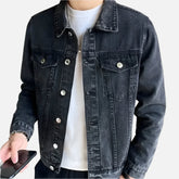 Jaqueta Jeans Masculina com Botões Rafinno