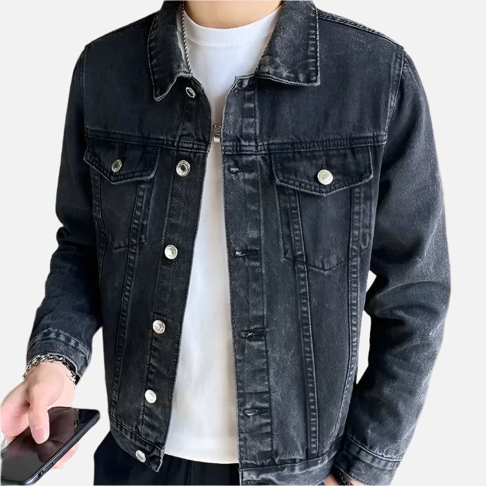 Jaqueta Jeans Masculina com Botões Rafinno