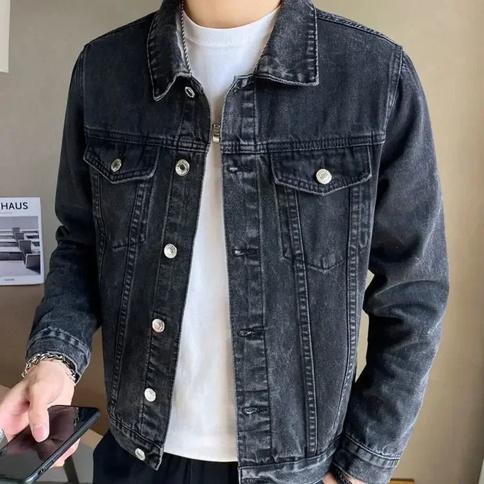 Jaqueta Jeans Masculina com Botões Rafinno