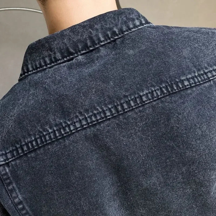 Jaqueta Jeans Masculina com Botões Rafinno